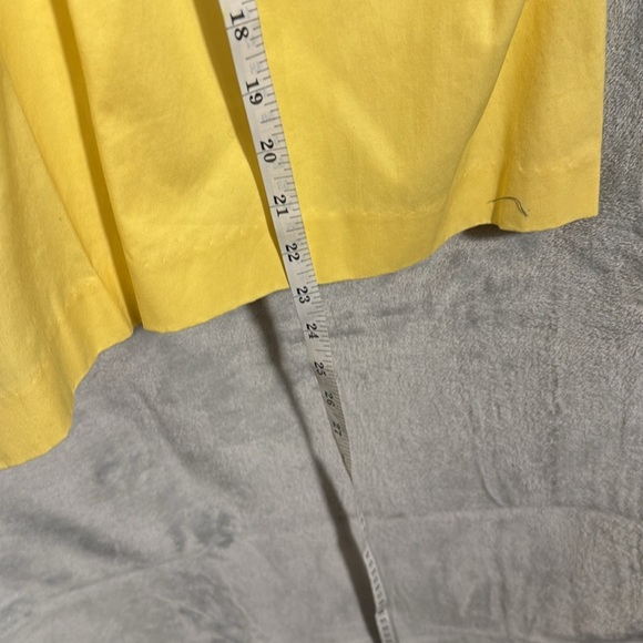 Venezia capri pants size 16 W Yellow Cotton Blend Pants vibrant summer - Picture 6 of 11